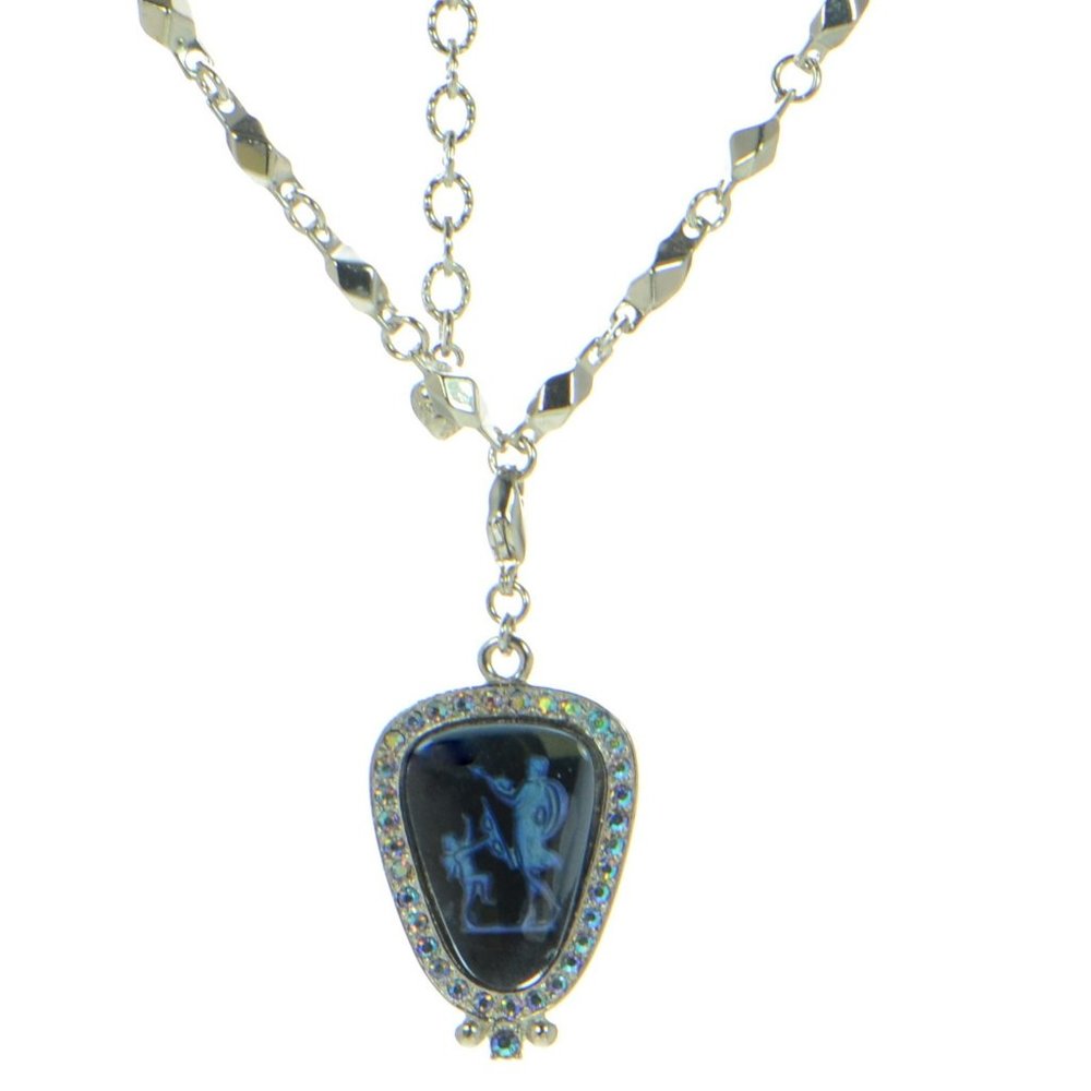 Kirks Folly Silver-tone Crystal Charm/Pendant Necklace